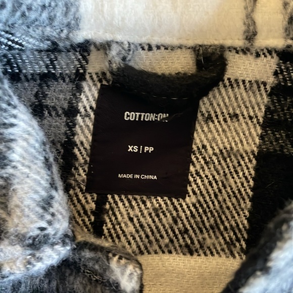 Cotton On Soft Fuzz Textured Plaid Jacket - Picture 9 of 12